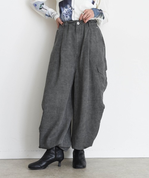 エイミーロウ　バイオ加工 アウトポケット カーゴパンツ セール】バイオ加工 アウトポケット カーゴパンツ（その他パンツ