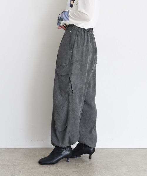 エイミーロウ　バイオ加工 アウトポケット カーゴパンツ バイオ加工 アウトポケット カーゴパンツ Eimee Law│Eimee Law