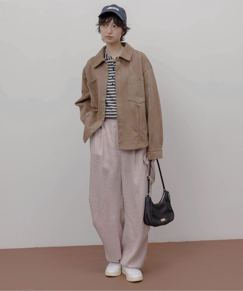 Eimee Law（エイミーロウ）の「バイオ加工 アウトポケット カーゴパンツ（その他パンツ・レディース・ピンク/スミクロ/オリーブ・M）」の6枚目の写真