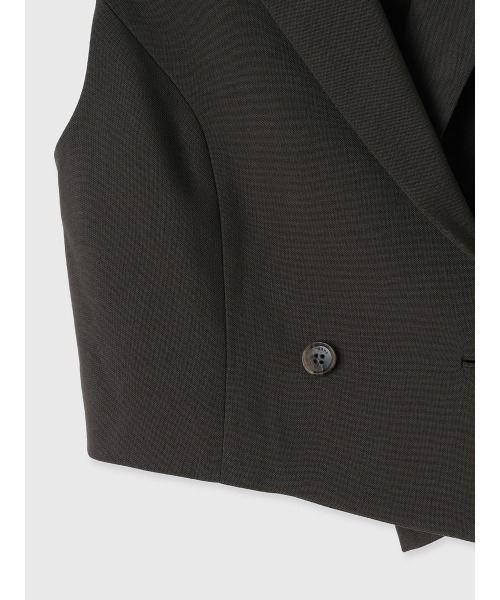 anuans ／ ジレ アニュアンス anuans テーラードジレトップス （BROWN