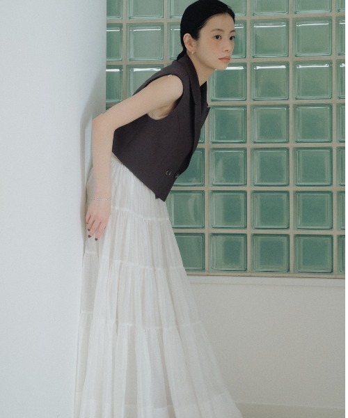 最終価格　アニュアンス　今季完売　テーラードジレトップス　グレー テーラードジレトップス（その他トップス）｜anuans（アニュアンス）の