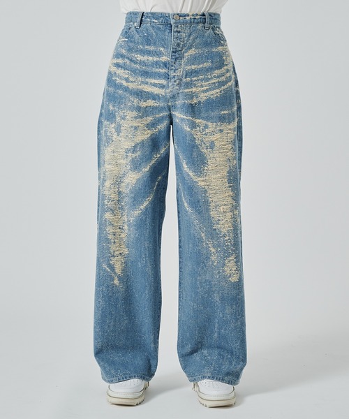 【TAAKK】 WIDE DENIM PANTS SCULPTURE DENIM WIDE PANTS – TAAKK