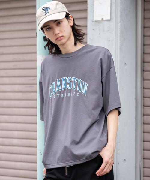 WEGO(ウィゴー)の「WEGO/接触冷感カレッジロゴグラフィックT(Tシャツ/カットソー・メンズ・スミクロ/ネイビー/ダークグリーン/ホワイト・LARGE/MEDIUM)」の8枚目の写真