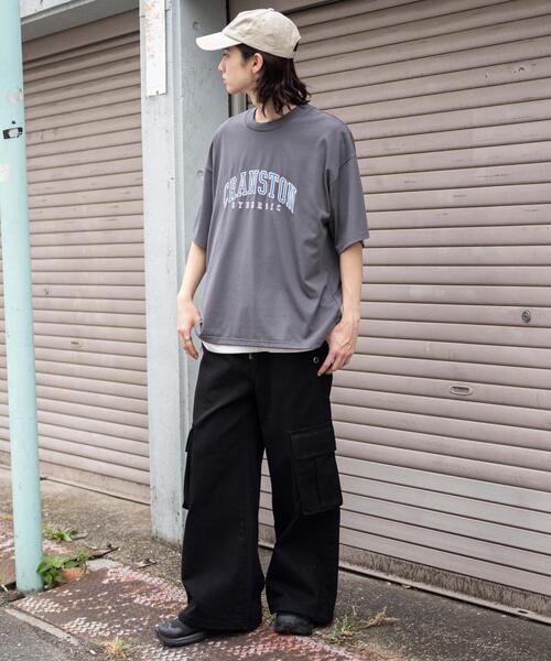 WEGO(ウィゴー)の「WEGO/接触冷感カレッジロゴグラフィックT(Tシャツ/カットソー・メンズ・スミクロ/ネイビー/ダークグリーン/ホワイト・LARGE/MEDIUM)」の9枚目の写真
