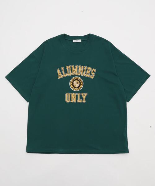 WEGO(ウィゴー)の「WEGO/接触冷感カレッジロゴグラフィックT(Tシャツ/カットソー・メンズ・スミクロ/ネイビー/ダークグリーン/ホワイト・LARGE/MEDIUM)」の12枚目の写真