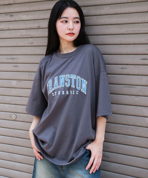 WEGO(ウィゴー)の「WEGO/接触冷感カレッジロゴグラフィックT(Tシャツ/カットソー・メンズ・スミクロ/ネイビー/ダークグリーン/ホワイト・LARGE/MEDIUM)」の3枚目の写真