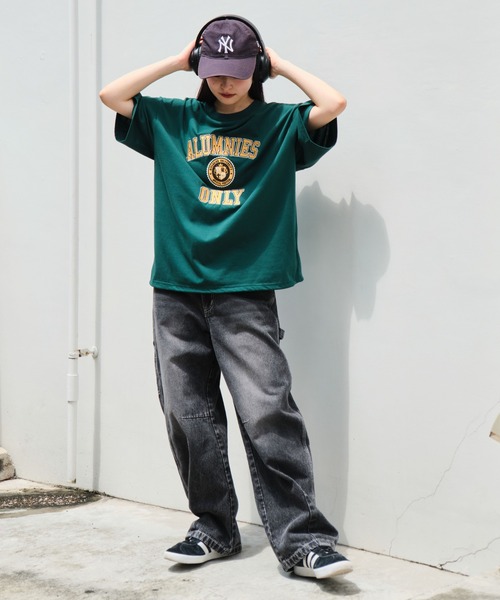 WEGO(ウィゴー)の「WEGO/接触冷感カレッジロゴグラフィックT(Tシャツ/カットソー・メンズ・スミクロ/ネイビー/ダークグリーン/ホワイト・LARGE/MEDIUM)」の22枚目の写真