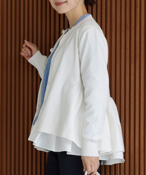 店頭人気No.1【SONO/ソーノ】オーナメントパール3Dレイヤードニット