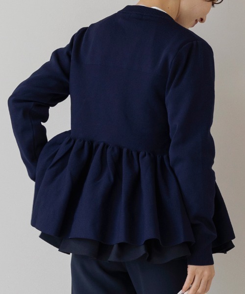 店頭人気No.1【SONO/ソーノ】オーナメントパール3Dレイヤードニット