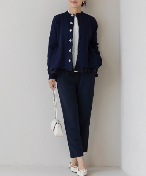 店頭人気No.1【SONO/ソーノ】オーナメントパール3Dレイヤードニット