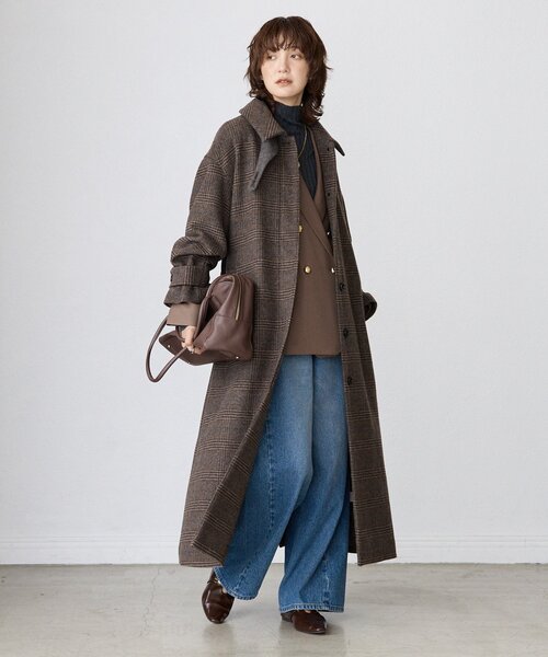 RIVE DROITE(リヴドロワ)の「【収納力◎】ロングハンドルレザーボストン(ボストンバッグ・レディース・ブラック/ダークブラウン・FREE)」の6枚目の写真