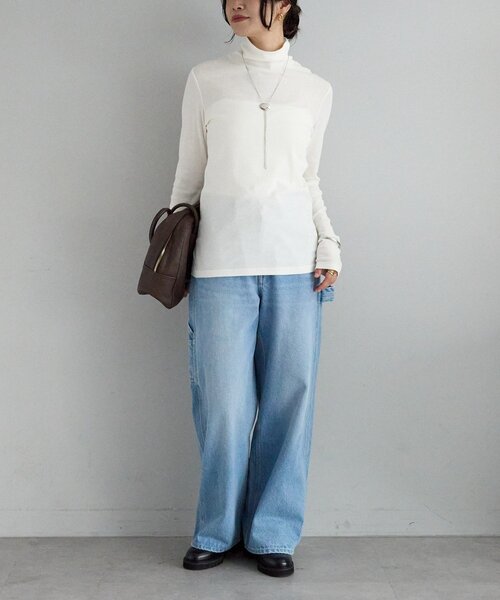 RIVE DROITE(リヴドロワ)の「【収納力◎】ロングハンドルレザーボストン(ボストンバッグ・レディース・ブラック/ダークブラウン・FREE)」の9枚目の写真