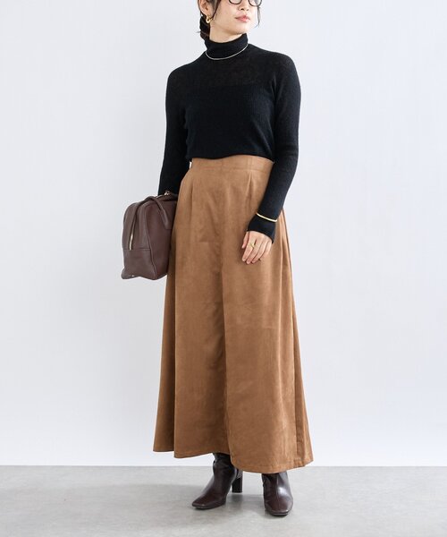 RIVE DROITE(リヴドロワ)の「【収納力◎】ロングハンドルレザーボストン(ボストンバッグ・レディース・ブラック/ダークブラウン・FREE)」の11枚目の写真