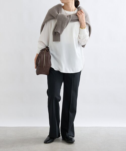 RIVE DROITE(リヴドロワ)の「【収納力◎】ロングハンドルレザーボストン(ボストンバッグ・レディース・ブラック/ダークブラウン・FREE)」の18枚目の写真