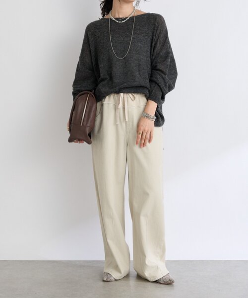 RIVE DROITE(リヴドロワ)の「【収納力◎】ロングハンドルレザーボストン(ボストンバッグ・レディース・ブラック/ダークブラウン・FREE)」の20枚目の写真