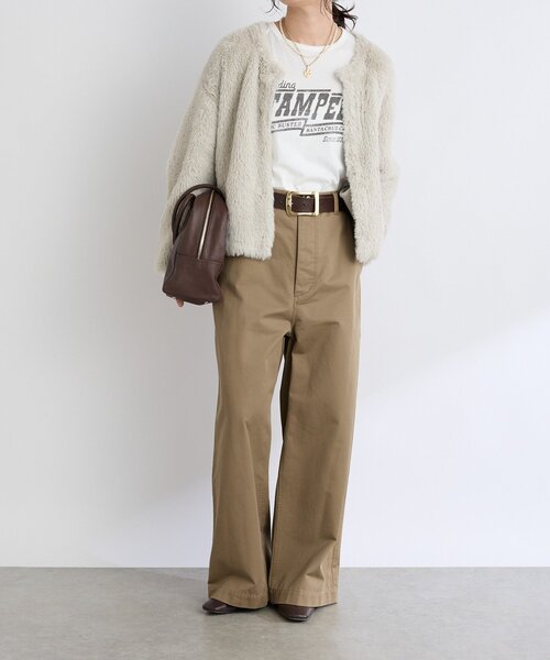 RIVE DROITE(リヴドロワ)の「【収納力◎】ロングハンドルレザーボストン(ボストンバッグ・レディース・ブラック/ダークブラウン・FREE)」の21枚目の写真