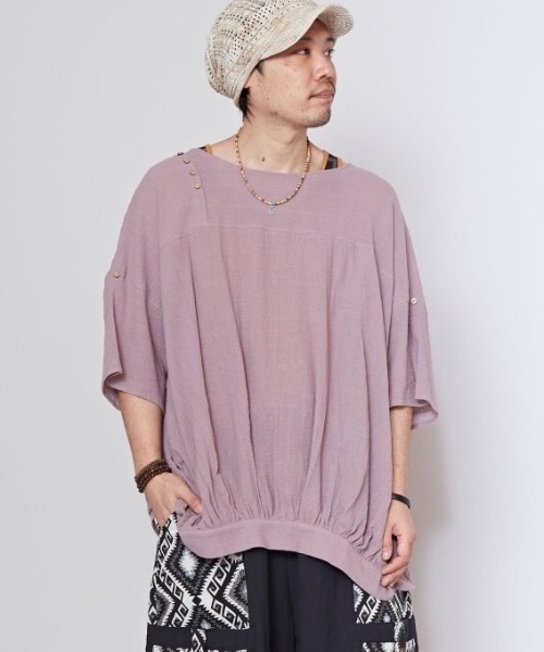 チャイハネ（チャイハネ）の「【チャイハネ】サラナMEN'Sトップス（その他トップス・メンズ・パープル/ベージュ/イエロー・FREE）」の7枚目の写真