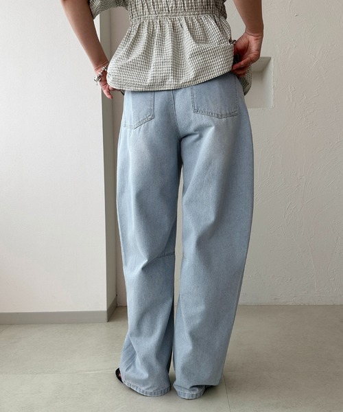 apres jour clair（アプレジュールクレア）の「【apres jour clair】カーブデニムパンツ（デニムパンツ・レディース・サックスブルー/ブルー・SMALL/MEDIUM/X-LARGE）」の8枚目の写真