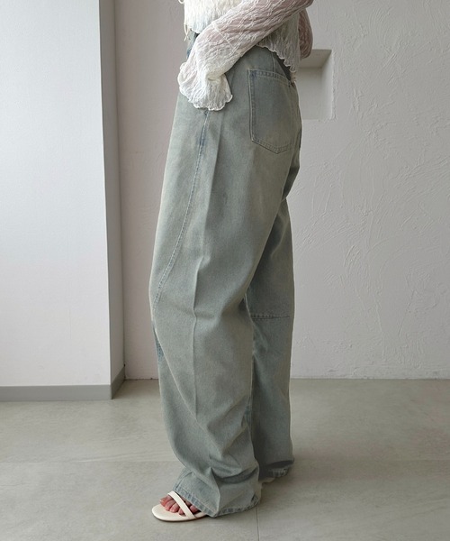 apres jour clair（アプレジュールクレア）の「【apres jour clair】カーブデニムパンツ（デニムパンツ・レディース・サックスブルー/ブルー・SMALL/MEDIUM/X-LARGE）」の12枚目の写真