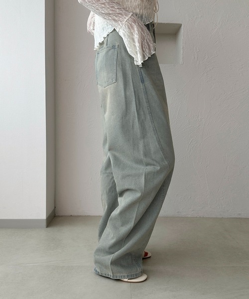 apres jour clair（アプレジュールクレア）の「【apres jour clair】カーブデニムパンツ（デニムパンツ・レディース・サックスブルー/ブルー・SMALL/MEDIUM/X-LARGE）」の13枚目の写真