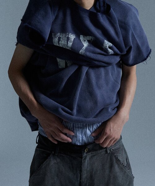 WHO'S WHO gallery（フーズフーギャラリー）の「【From Vintage】 WRONGダメージ半袖スウェット  / 2サイズ（Tシャツ/カットソー・レディース・グレー/ネイビー・LARGE/MEDIUM）」の21枚目の写真