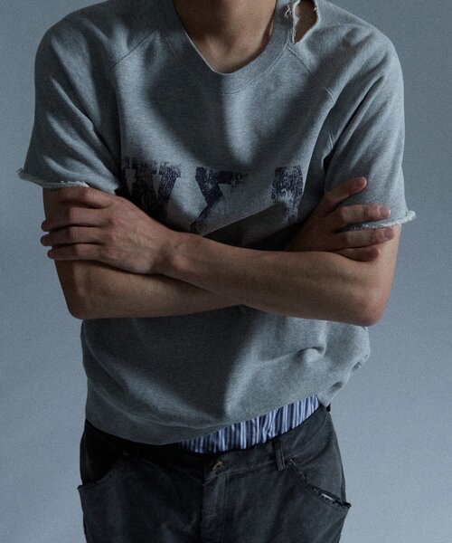 WHO'S WHO gallery（フーズフーギャラリー）の「【From Vintage】 WRONGダメージ半袖スウェット  / 2サイズ（Tシャツ/カットソー・レディース・グレー/ネイビー・LARGE/MEDIUM）」の19枚目の写真