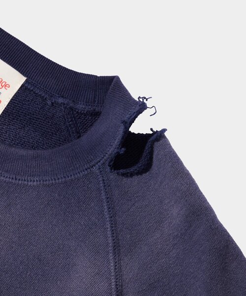 WHO'S WHO gallery（フーズフーギャラリー）の「【From Vintage】 WRONGダメージ半袖スウェット  / 2サイズ（Tシャツ/カットソー・レディース・グレー/ネイビー・LARGE/MEDIUM）」の8枚目の写真