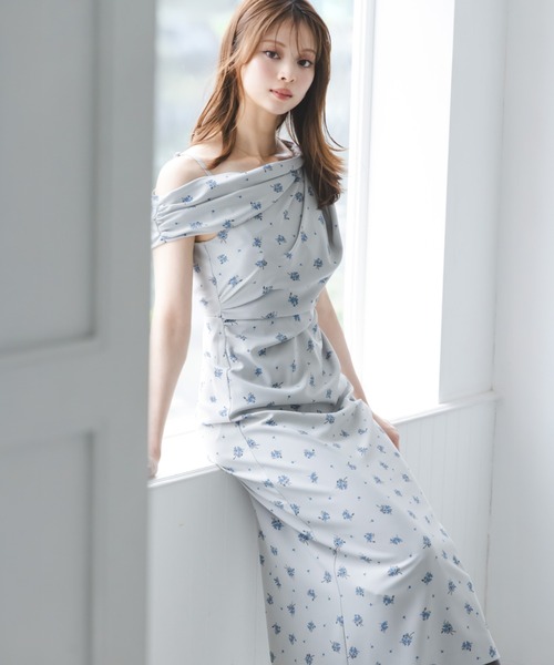 camilla flowerカッティングドレープワンピース camilla flowerカッティングドレープワンピース camilla flower