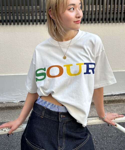 Sourcream（サワークリーム）の「【Sourcream/サワークリーム】large company TEE（Tシャツ/カットソー・レディース・チャコールグレー/ネイビー/ホワイト・SMALL/MEDIUM/LARGE）」の10枚目の写真