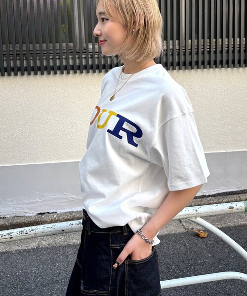 Sourcream（サワークリーム）の「【Sourcream/サワークリーム】large company TEE（Tシャツ/カットソー・レディース・チャコールグレー/ネイビー/ホワイト・SMALL/MEDIUM/LARGE）」の11枚目の写真