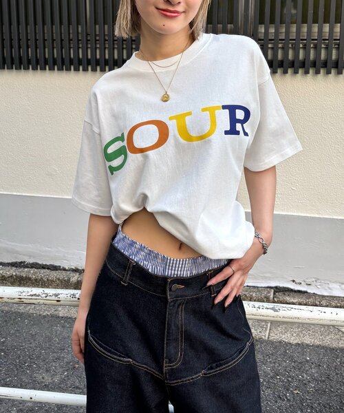 Sourcream（サワークリーム）の「【Sourcream/サワークリーム】large company TEE（Tシャツ/カットソー・レディース・チャコールグレー/ネイビー/ホワイト・SMALL/MEDIUM/LARGE）」の12枚目の写真