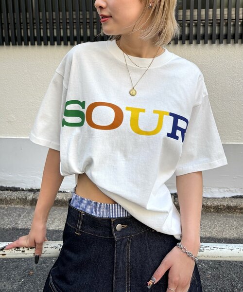 Sourcream（サワークリーム）の「【Sourcream/サワークリーム】large company TEE（Tシャツ/カットソー・レディース・チャコールグレー/ネイビー/ホワイト・SMALL/MEDIUM/LARGE）」の13枚目の写真