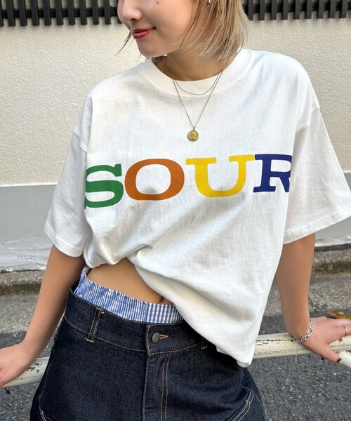 Sourcream（サワークリーム）の「【Sourcream/サワークリーム】large company TEE（Tシャツ/カットソー・レディース・チャコールグレー/ネイビー/ホワイト・SMALL/MEDIUM/LARGE）」の14枚目の写真