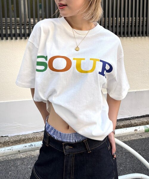 Sourcream（サワークリーム）の「【Sourcream/サワークリーム】large company TEE（Tシャツ/カットソー・レディース・チャコールグレー/ネイビー/ホワイト・SMALL/MEDIUM/LARGE）」の15枚目の写真