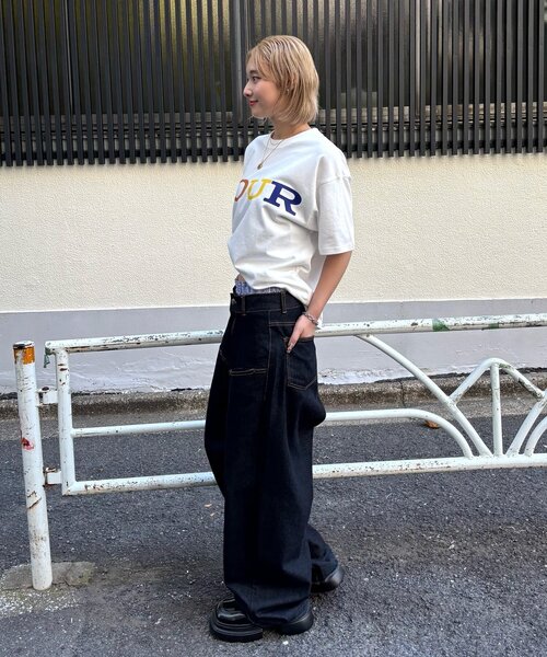 Sourcream（サワークリーム）の「【Sourcream/サワークリーム】large company TEE（Tシャツ/カットソー・レディース・チャコールグレー/ネイビー/ホワイト・SMALL/MEDIUM/LARGE）」の18枚目の写真