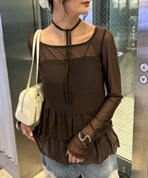 mystic | 【お気に入り1万3千人突破！】ドットティアードプルオーバー(Tシャツ/カットソー)