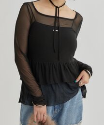 mystic | 【今すぐお届け可能！お気に入り8千突破！】ドットティアードプルオーバー(Tシャツ/カットソー)