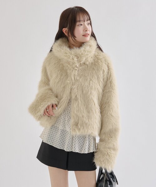 mystic ドットティアードプルオーバー　ホワイト　ドット 今すぐお届け！】ドットティアードプルオーバー | mystic