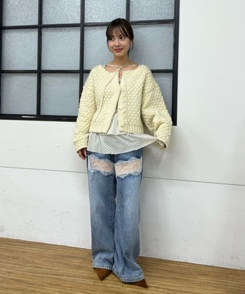 ドットティアードプルオーバー（Tシャツ/カットソー）｜mystic