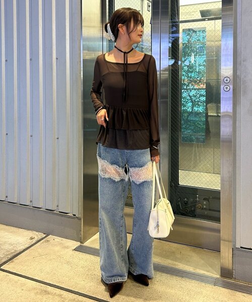 お気に入り1万3千人突破！】ドットティアードプルオーバー（Tシャツ