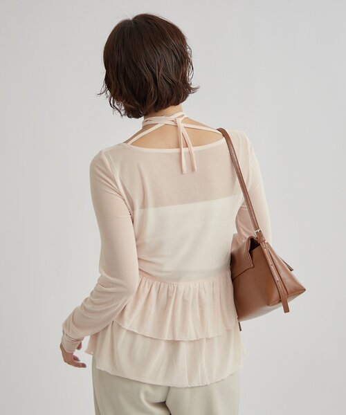 mystic ドットティアードプルオーバー　ホワイト　ドット mystic tシャツ 「お気に入り1万千人突破！」ドットティアードプル