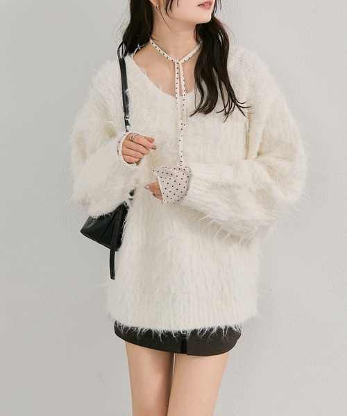 mystic ドットティアードプルオーバー　ホワイト　ドット お気に入り1万3千人突破！】ドットティアードプルオーバー（Tシャツ