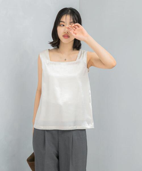 URBAN RESEARCH ROSSO WOMEN（アーバンリサーチ　ロッソ）の「2WAYネックサテンタンク（その他トップス・レディース・オフホワイト/ベージュ・FREE）」の15枚目の写真