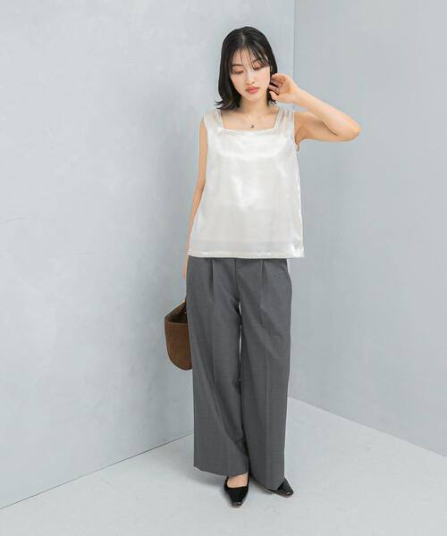 URBAN RESEARCH ROSSO WOMEN（アーバンリサーチ　ロッソ）の「2WAYネックサテンタンク（その他トップス・レディース・オフホワイト/ベージュ・FREE）」の16枚目の写真