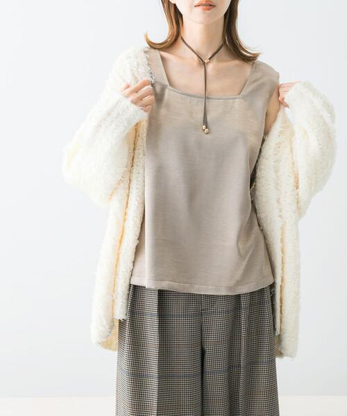 URBAN RESEARCH ROSSO WOMEN（アーバンリサーチ　ロッソ）の「2WAYネックサテンタンク（その他トップス・レディース・オフホワイト/ベージュ・FREE）」の20枚目の写真