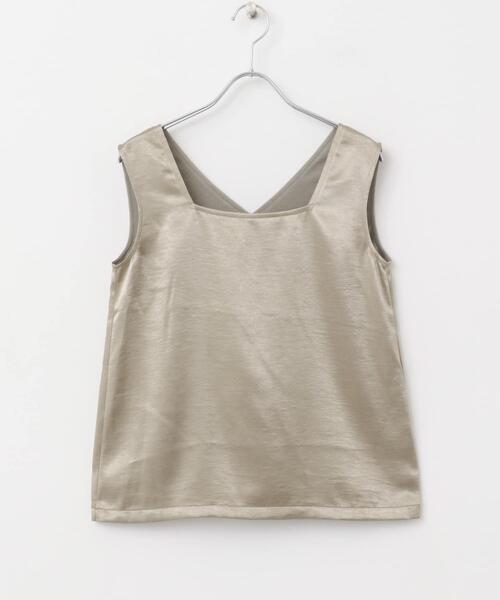 URBAN RESEARCH ROSSO WOMEN（アーバンリサーチ　ロッソ）の「2WAYネックサテンタンク（その他トップス・レディース・オフホワイト/ベージュ・FREE）」の4枚目の写真