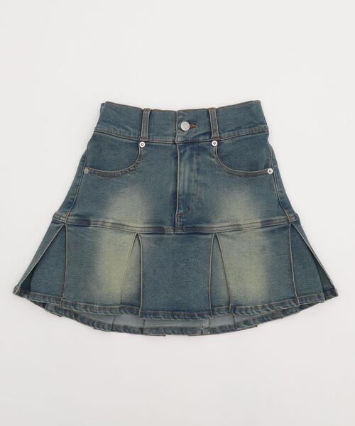 WEGO（ウィゴー）の「WEGO/ベルト付デニムプリーツスカパン（デニムスカート・レディース・コバルトブルー/ダークブルー/ブラック系3・FREE）」の15枚目の写真