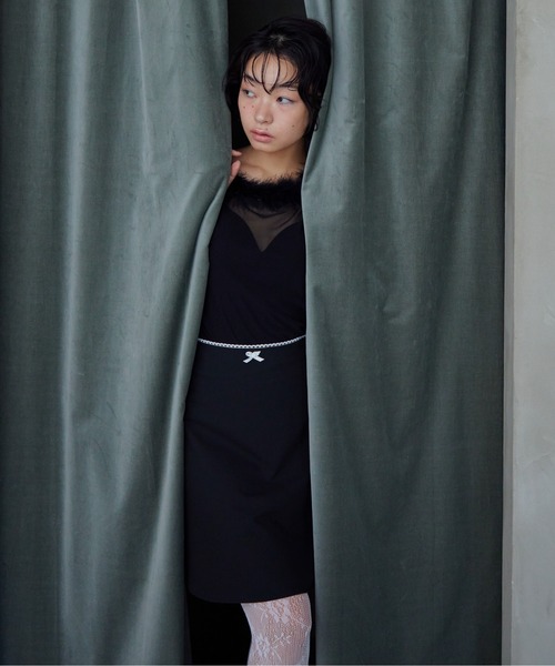 etre loin(エトルワン)の「Fur trimmed sheer top(シャツ/ブラウス・レディース・クリーム/ブラック/ブラウン・M)」の19枚目の写真