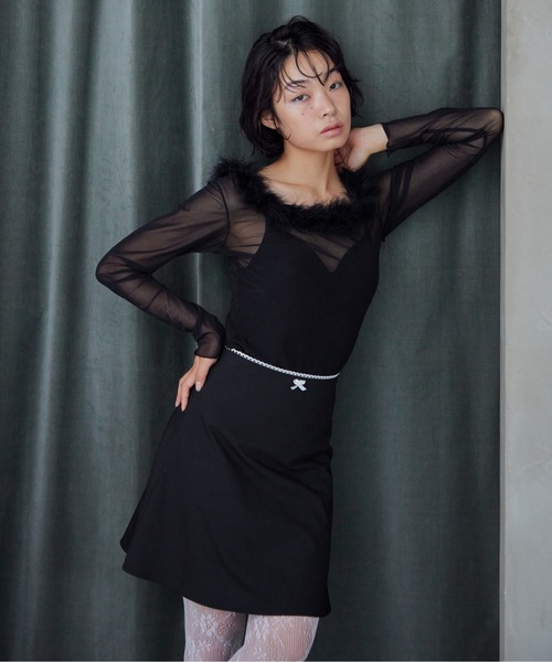 etre loin(エトルワン)の「Fur trimmed sheer top(シャツ/ブラウス・レディース・クリーム/ブラック/ブラウン・M)」の21枚目の写真