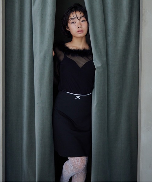 etre loin(エトルワン)の「Fur trimmed sheer top(シャツ/ブラウス・レディース・クリーム/ブラック/ブラウン・M)」の20枚目の写真